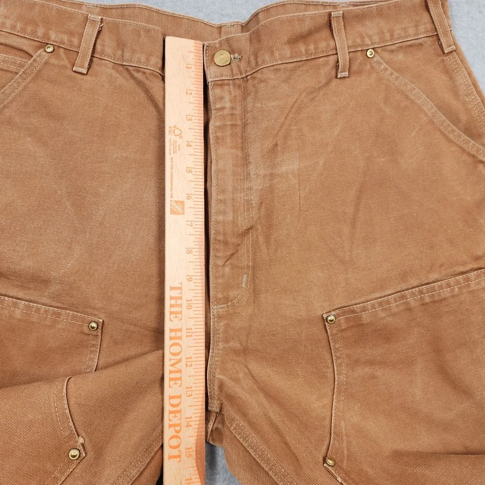 Vintage Carhartt Pants 40x32 Brown Double Knee Canvas Utility B01 BRN Union USA